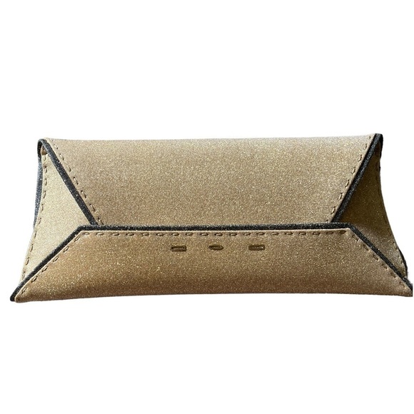 VBH Gold Glitter Stretch Envelope Clutch 010/300 - Picture 1 of 12